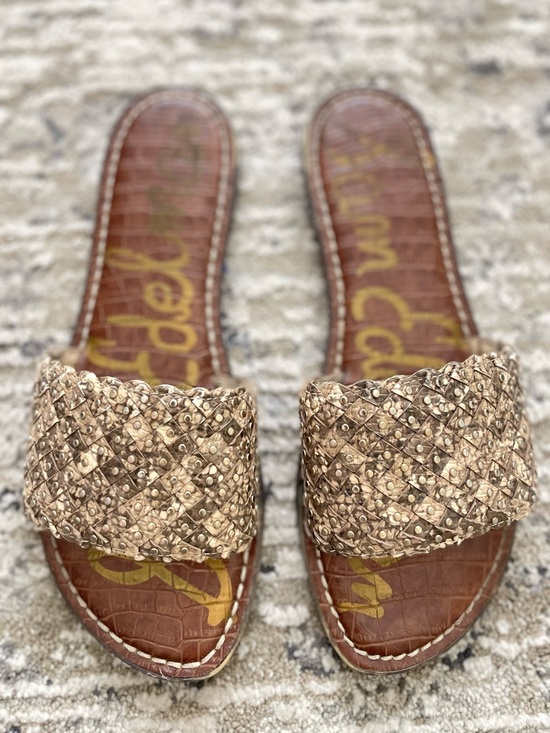 Sam Edelman Shoes - Sam Edelman Geraldine Woven Slide Sandals Size 8 Taupe